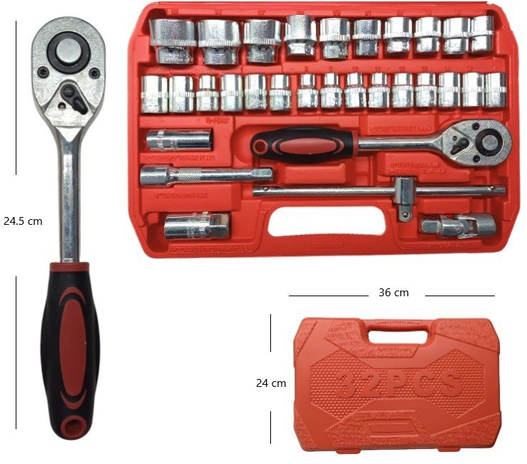 SET GRANDE DE LLAVE TUBO 32PCS 130T04