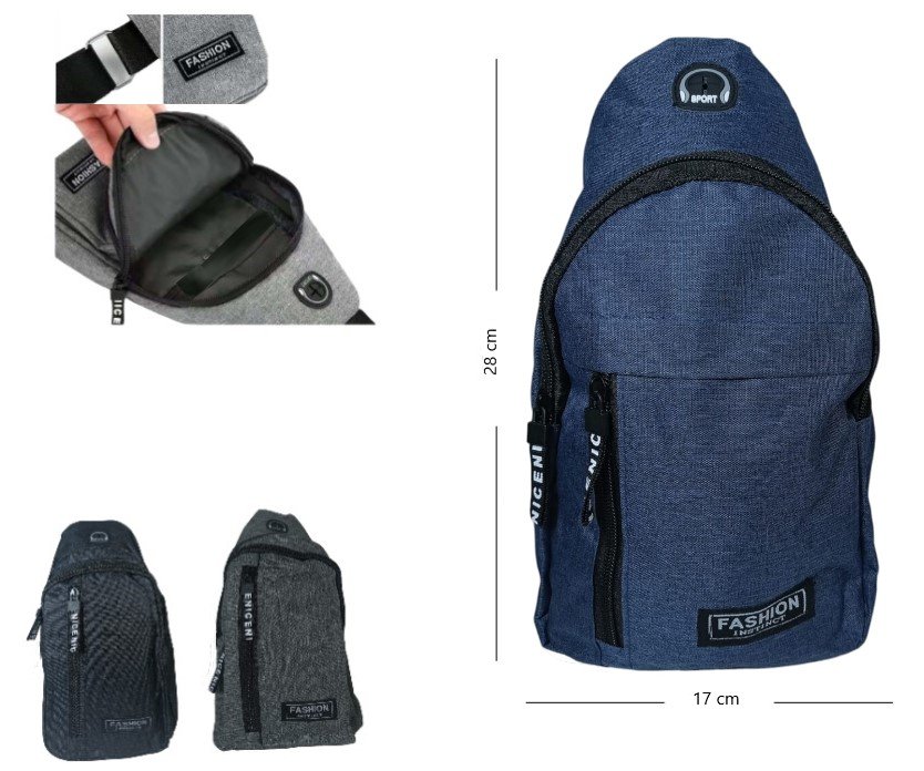 MOCHILA BANDOLERA UNISEX HENG 507-1 508-1