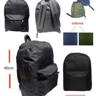 MOCHILA CORDURA LISA - NEGRA - VERDE - AZUL 99342