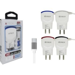 CARGADOR RAPIDO AITECH 4.2A TIPO C 1.2M + 2 USB AI-42C