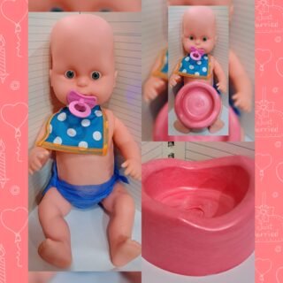 BEBE DE GOMA CON PELELA Y CHUPETE           BBP12