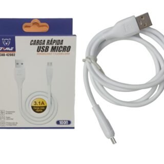 CAB-42006 CABLE DATOS USB V8 TIME 3.1A BLANCO           CAB-42002