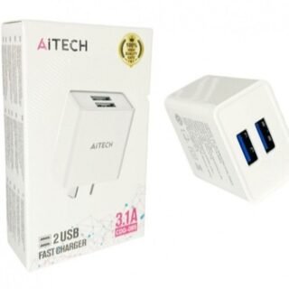 ADAPTADOR CARGADOR AITECH 3.1A 2 USB             CDQ-085