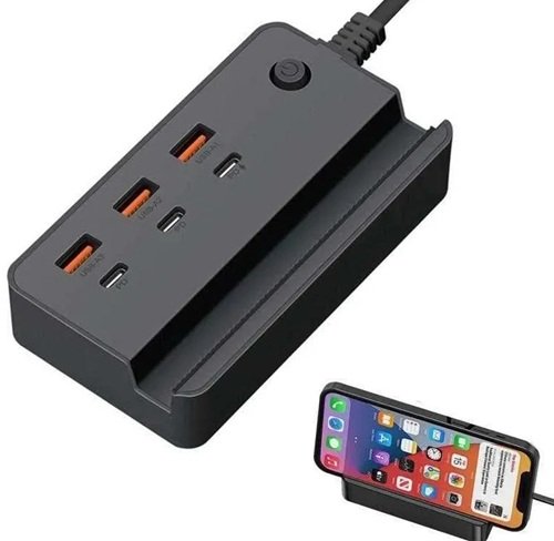 ESTACION DE CARGA 3.0A 35W C/RAPIDA SOPORTE CELU CY-PC01