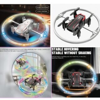 DRONE CON ARO DE LUZ RGB BK2 CON CONTROL DR-1