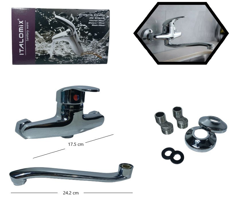 CANILLA MONOCOMANDO PARED P512 EST103053