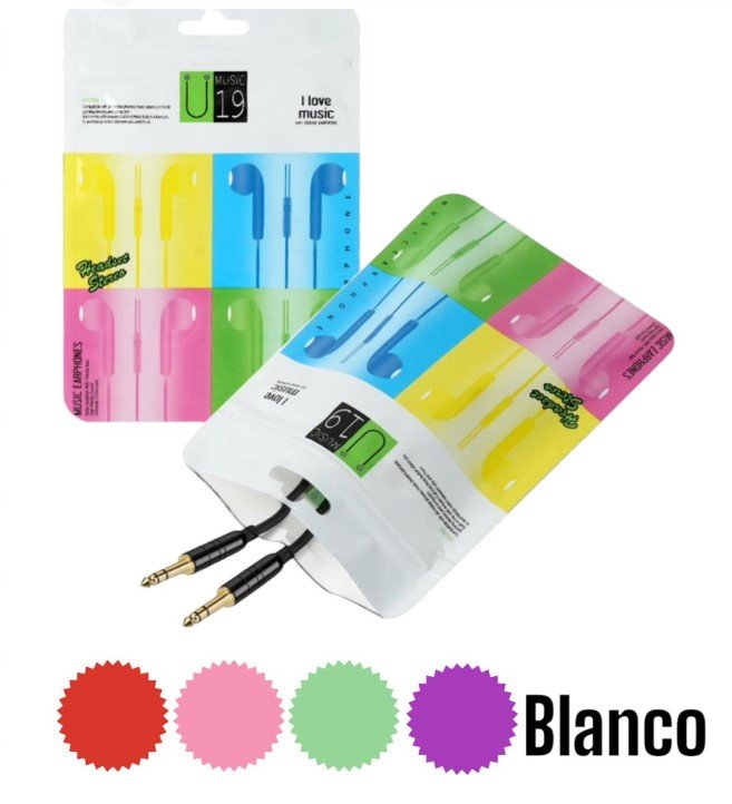 AURICULAR MACARRON MANOS LIBRES BOLSA F-U19