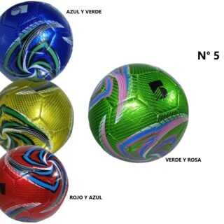 PELOTA N° 5 FUTBOL COLORES BRILLOSA           FB5003