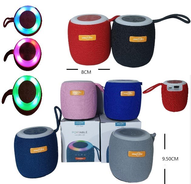 PARLANTE C/LUZ BT/FM/MP3 GTS-1468