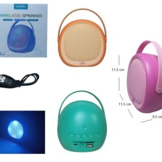 PARLANTE 3PLG BT COLORES C/LUZ           GTS-1945