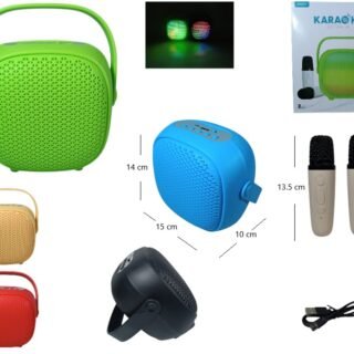 PARLANTE 3PLG KARAOKE C/2 MICROFONO                 GTS-2009