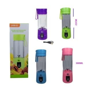 MINI LICUADORA RECARGABLE 380ML 6 ASPAS LEX080A HM-03