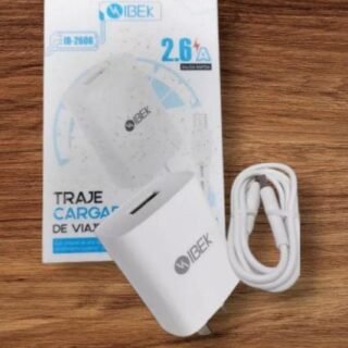 CARGADOR IBEK 2.6A MICRO-V8 CABLE DESMONTABLE IB-2606