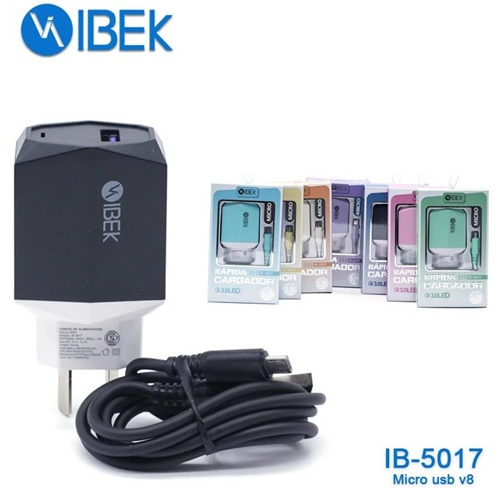CARGADOR IBEK COLOR 5.1A MICRO IB-5017