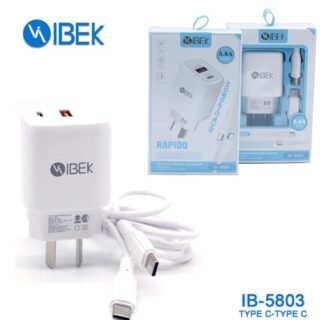 CARGADOR IBEK 5.8A CARGA CABLE TIPO C - TIPO C IB-5803