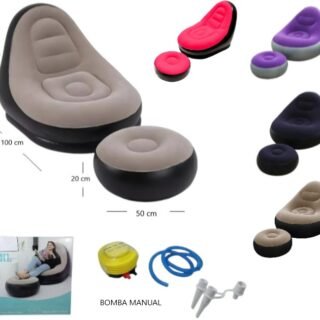 SOFA INFLABLE PUFF CON REPOSAPIES               ISF-160905