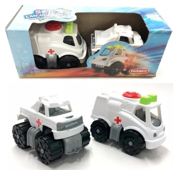 CAMION AMBULANCIA SET x 2 UNIDADES DURAVIT K-D002