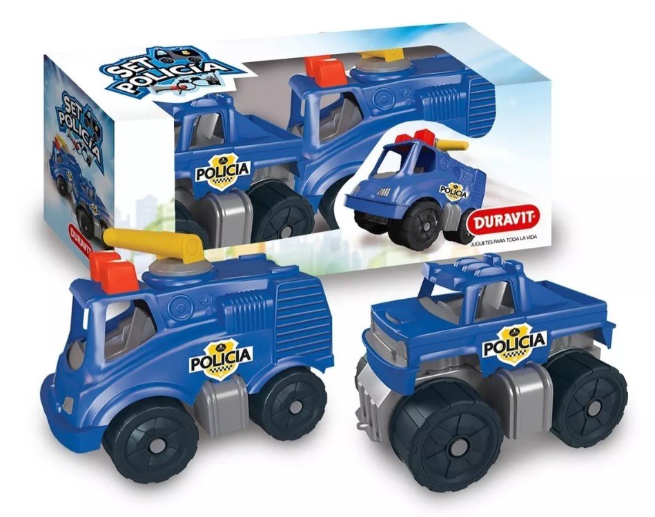 CAMION POLICIA SET x 2 UNIDADES DURAVIT K-D003