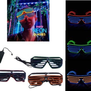 ANTEOJOS DE NEON CRISTAL A PILA             KK11