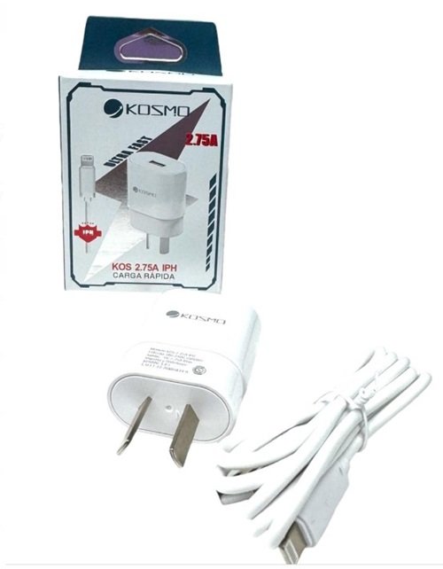 CARGADOR KOSMO 2.75A IPHONE CABLE DESMONTABLE KOS-275IPH