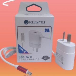 CARGADOR KOSMO 2A TIPO C CARGA RAPIDA KS-18TC