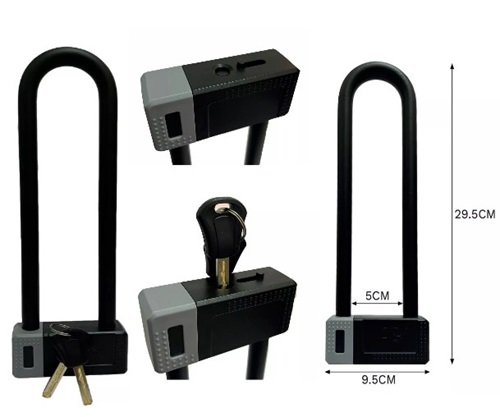 LINGA PARA MOTO TRABA TIPO U CON LLAVE KS-237