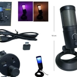 MICROFONO CONDENSER EFECTO LUZ RGB          MIC-31006