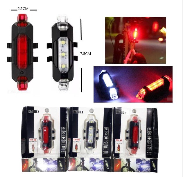 LUZ PARA BICI RAPID RECARGABLE X LED DC-918 BS-216 MKL-780
