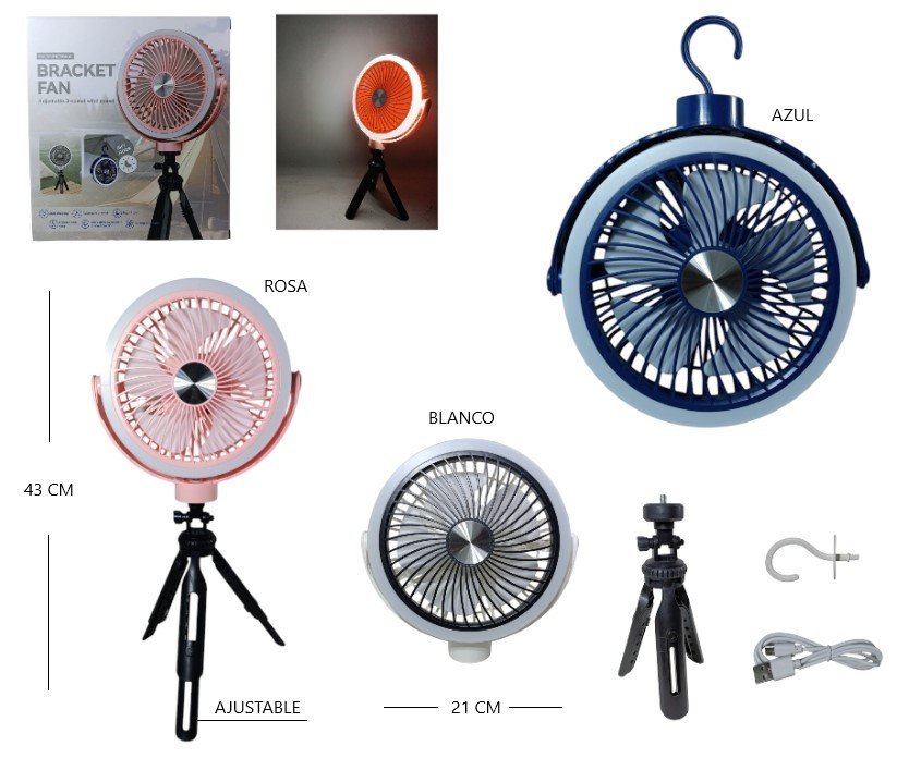 VENTILADOR MZL33-1A LEZ LED Y TRIPODE MZL33