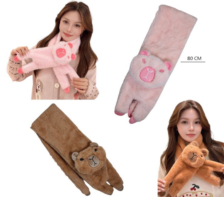 BUFANDA PELUCHE DE CAPYBARA NK-8513