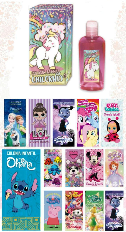 PERFUME d/TOCADOR PARA NIÑAS DE PERSONAJES 120cc PERF-NIÑA