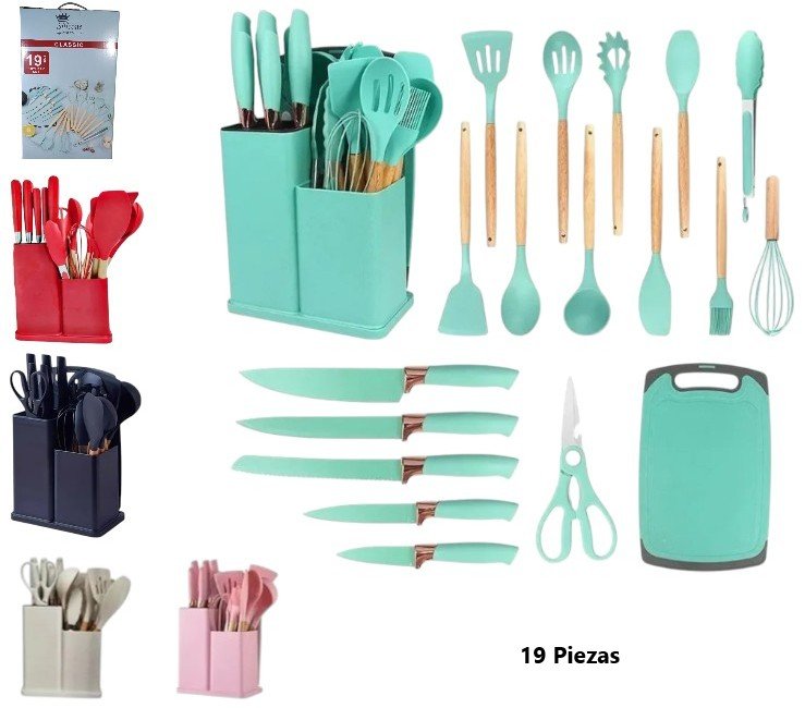 KIT DE UTENSILIOS DE COCINA 19PCS S-1161-01