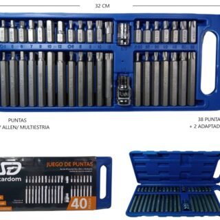 SET DE PUNTAS DESTORNILLADORES 40PCS             SD2040
