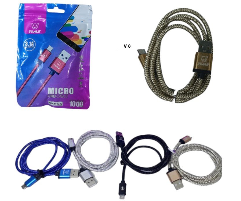 CAB-42007 CABLE V8 EN BOLSA TIME 3.1A TMCB-6232