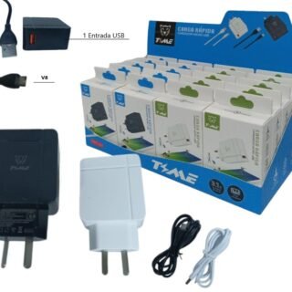 CARGADOR V8 3.1 TIME CABLE DESMONTABLE X UNDS           TMCC327