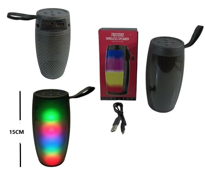 PARLANTE CON LUZ RGB BT -FM ZQS1202