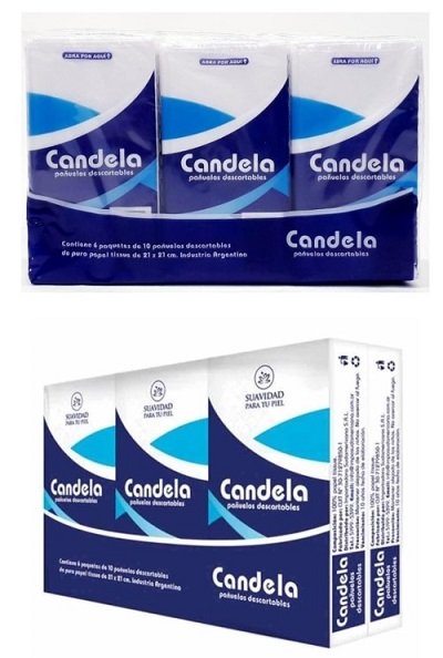 PAÑUELOS CANDELA x 6 UNIDADES 98917