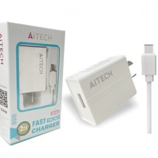 CARGADOR AITECH 2.1A MICRO-V8 CABLE DESMONTABLE AICP130132B
