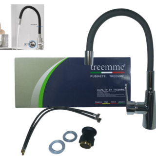 GRIFERIA FLEXIBLE NEGRA MONOCOMANDO ARG-9110