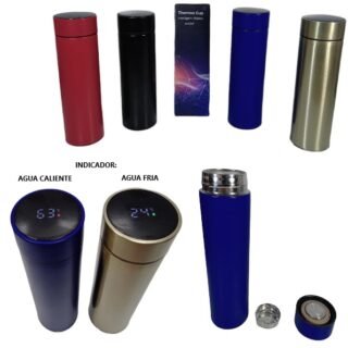 BOTELLA TERMO 500ML C/TERMOMETRO LED ZF-649          EX00016