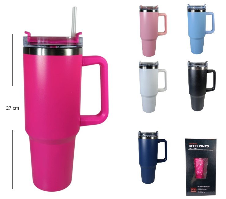 VASO TERMICO CON SORBETE 1200ML ISA-802 ISA-811