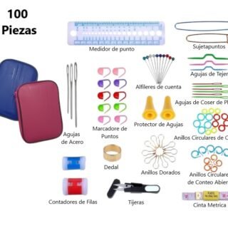 SET DE CROCHET 100 PIEZAS CON ESTUCHE             MELECH-180