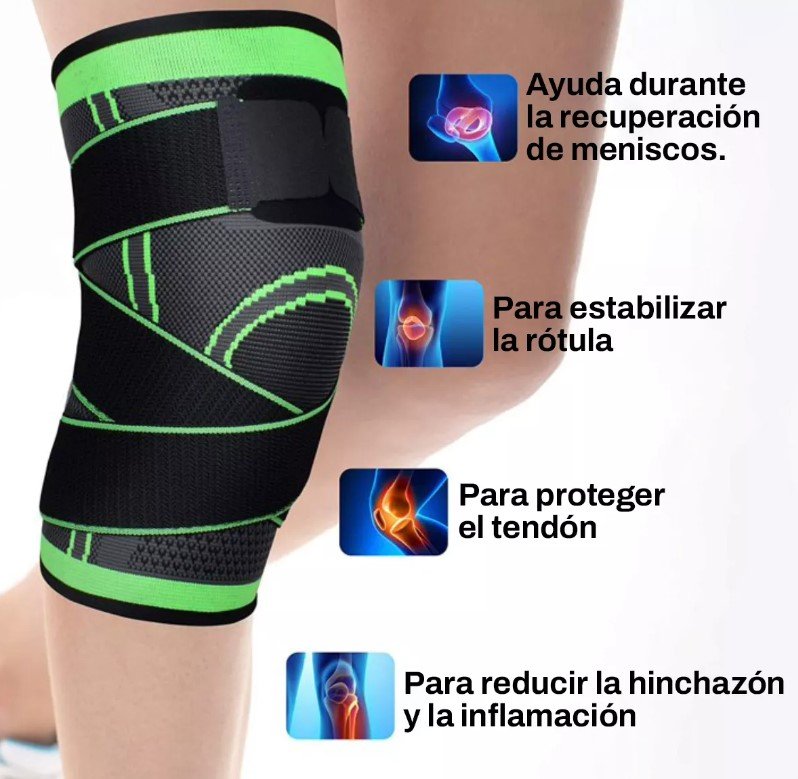 RODILLERA REFORZADA DOBLE CORREA AJUSTABLE TV-07