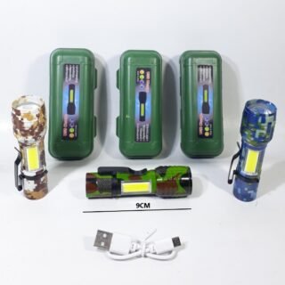 LINTERNA MINI CAMUFLADO RECARGABLE 512C 911MC 6906          535M