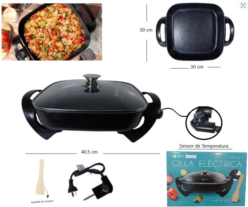 OLLA ELECTRICA CUADRADA 1300W OR-5050 ORYX EEL0035