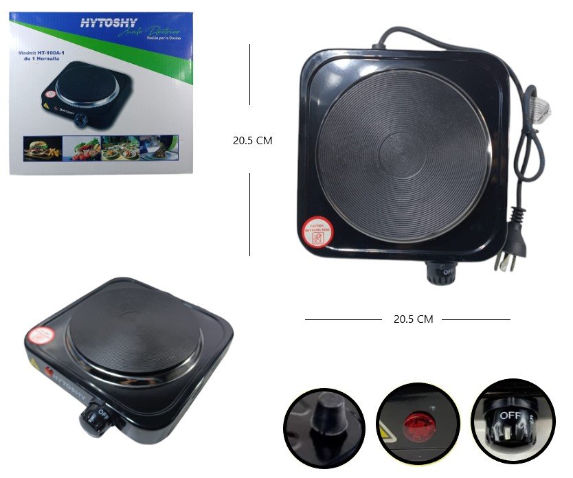 ANAFE DE 1 HORNILLA HYTOSHY 1000W HT-100A