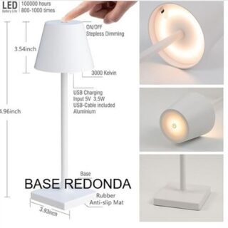 VELADOR LED TACTIL 38CM ALTO NIVEL DE ILUMINACION                MLD-45