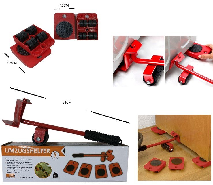 KIT X5 ELEVADOR DE MUEBLES ALTA RESISTENCIA 4001KA T-6T