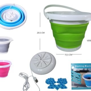 MINI LAVA ROPA PORTATIL USB CON BALDE AV5456 BN0349