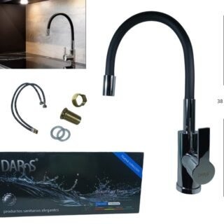 CANILLA FLEXIBLE NEGRA MONOCOMANDO 304A ARG9110            C0030